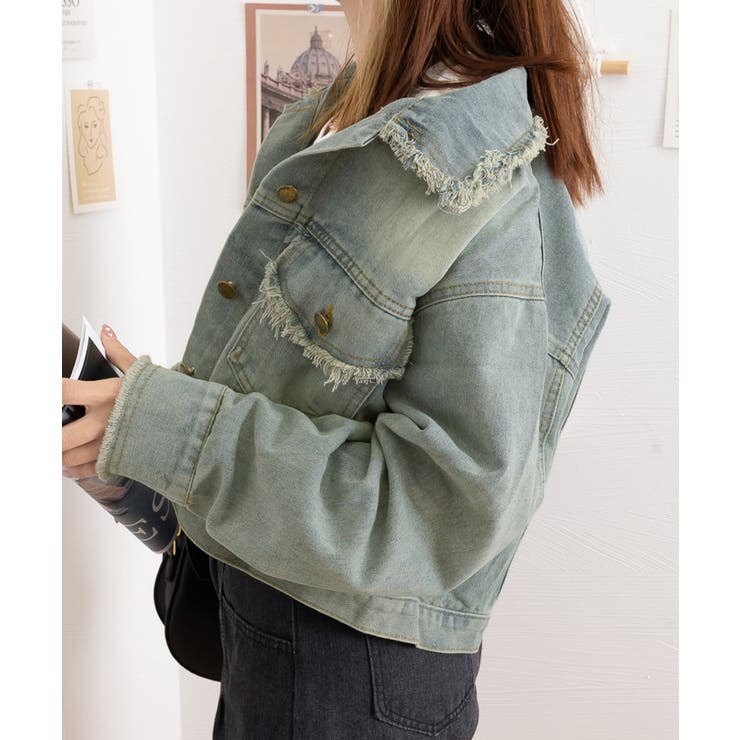 GIRL｜フリンジデザインデニムジャケット | Rakuten Fashion