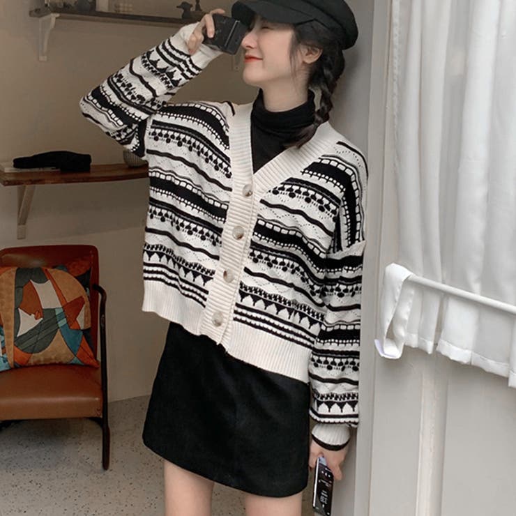 ボーダー ニットカーディガン レディース 品番 Ii Miniministore ミニミニストア のレディースファッション通販 Shoplist ショップリスト