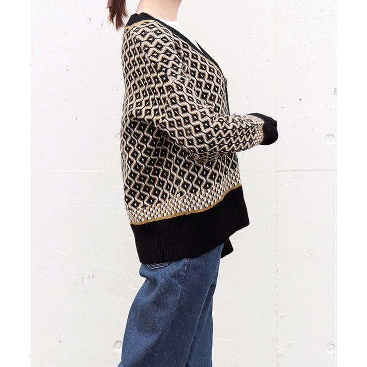 ジャガード編みニットカーディガンVネック | Miniministore | 詳細画像20 