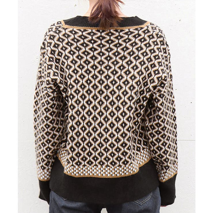 ジャガード編みニットカーディガンVネック | Miniministore | 詳細画像21 