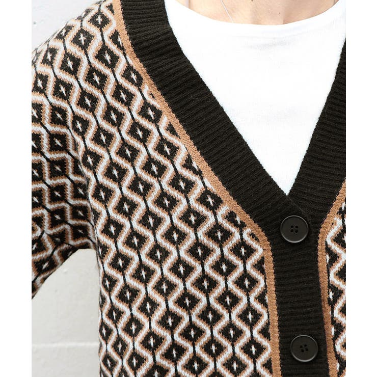 ジャガード編みニットカーディガンVネック | Miniministore | 詳細画像22 