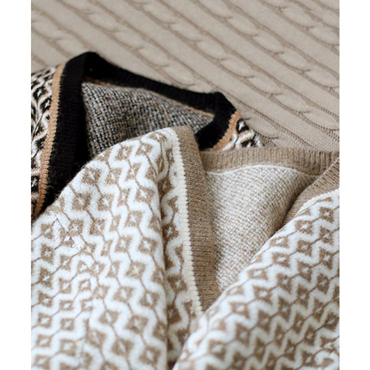 ジャガード編みニットカーディガンVネック | Miniministore | 詳細画像27 