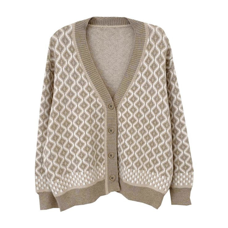 ジャガード編みニットカーディガンVネック | Miniministore | 詳細画像30 