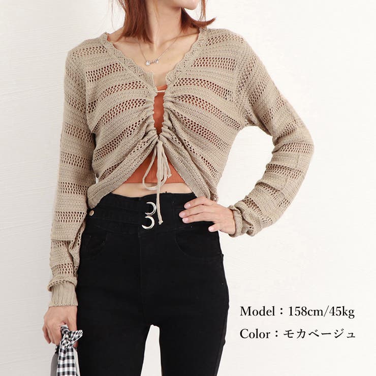 フロントドロストニットトップスレディース | Miniministore | 詳細画像11 