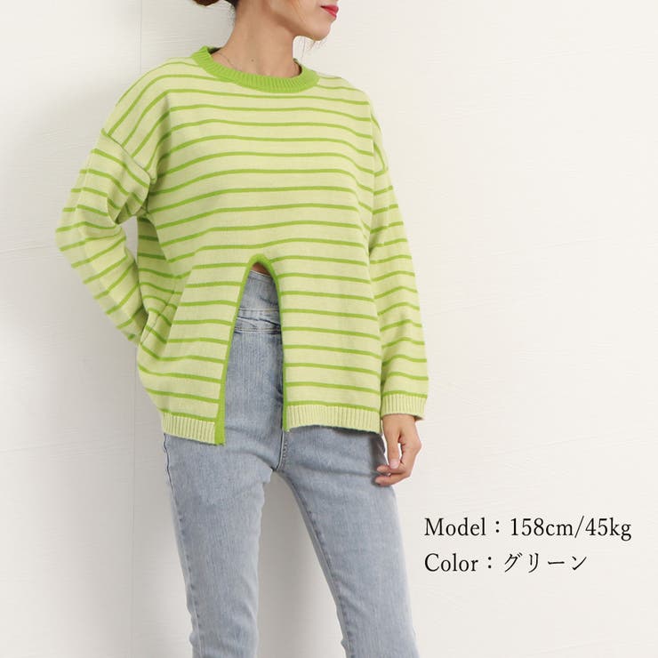 ニットトップス フロントスリット 秋冬 | Miniministore | 詳細画像12 