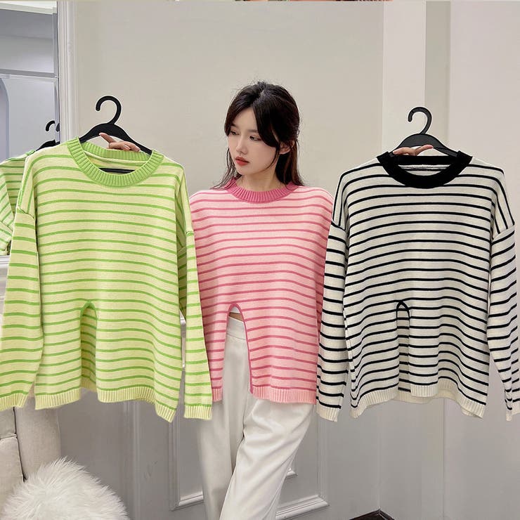 ニットトップス フロントスリット 秋冬 | Miniministore | 詳細画像9 