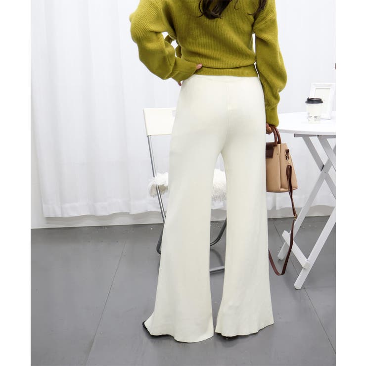 ニットワイドパンツ レディース スリット | Miniministore | 詳細画像13 