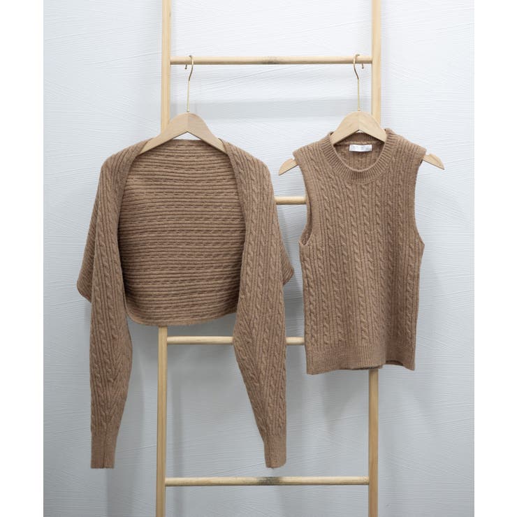 ニットカーディガン タンクトップ セット | Miniministore | 詳細画像15 