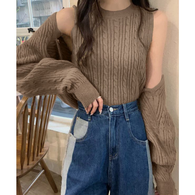 ニットカーディガン タンクトップ セット | Miniministore | 詳細画像7 