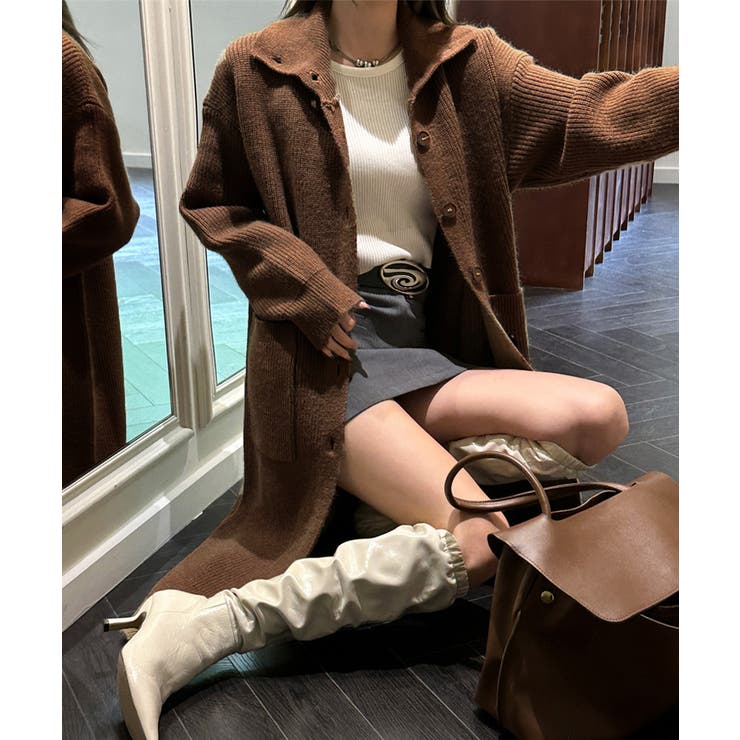 ロングニットカーディガン 厚手レディース | Miniministore | 詳細画像14 