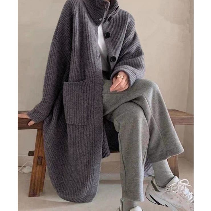 ロングニットカーディガン 厚手レディース | Miniministore | 詳細画像5 