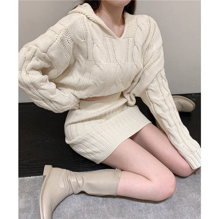 ニット ケーブルニットセットアップ 韓国 | Miniministore | 詳細画像2 