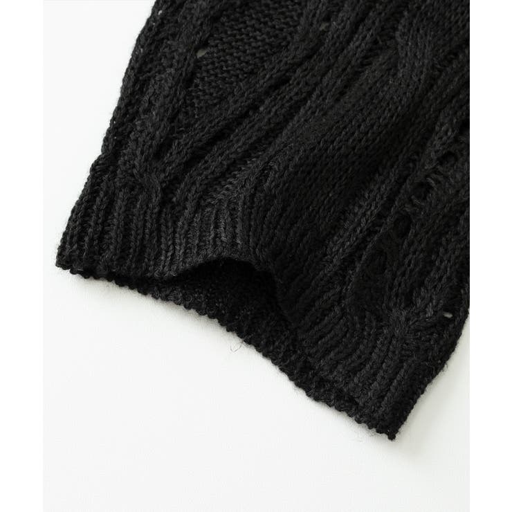 透かし編み ニットトップス レースアップ | Miniministore | 詳細画像22 