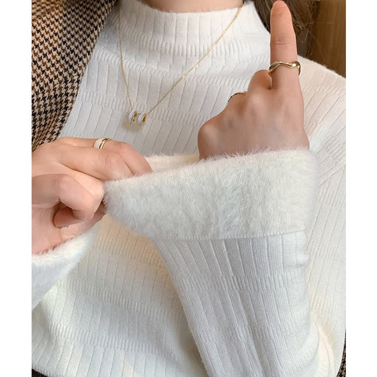 裏起毛 プチハイネックニットトップス厚手 | Miniministore | 詳細画像2 