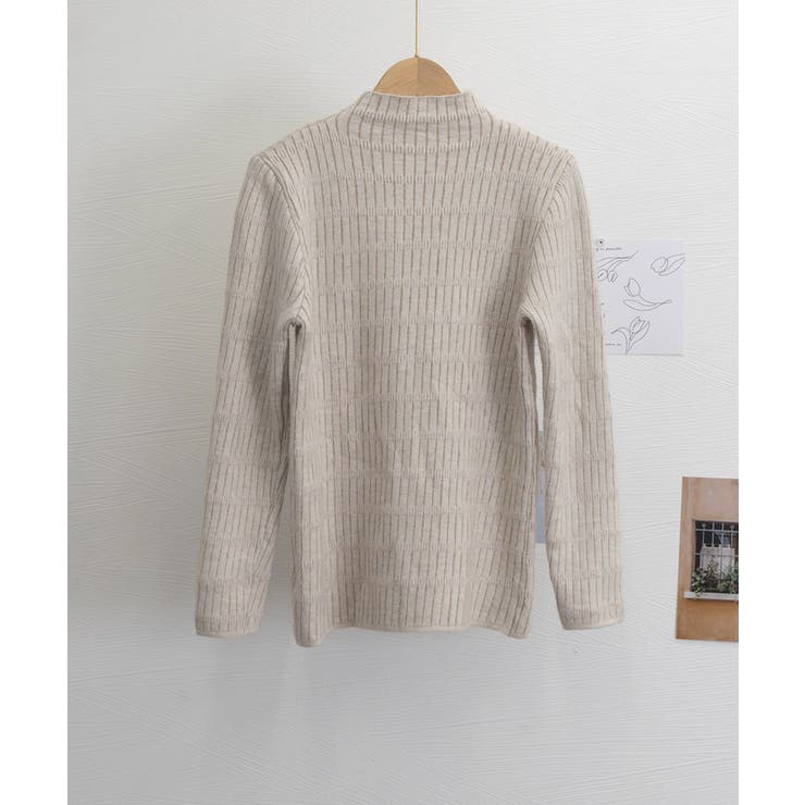 裏起毛 プチハイネックニットトップス厚手 | Miniministore | 詳細画像27 