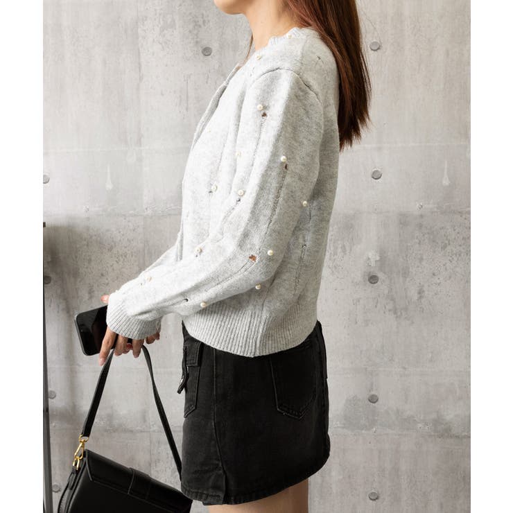 パール付き ニットカーディガン大人可愛い | Miniministore | 詳細画像19 