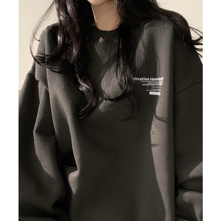 裏起毛スウェット 暖かいビッグトレーナー | Miniministore | 詳細画像11 