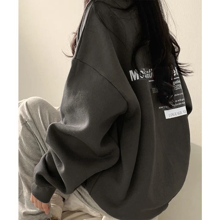 裏起毛スウェット 暖かいビッグトレーナー | Miniministore | 詳細画像12 