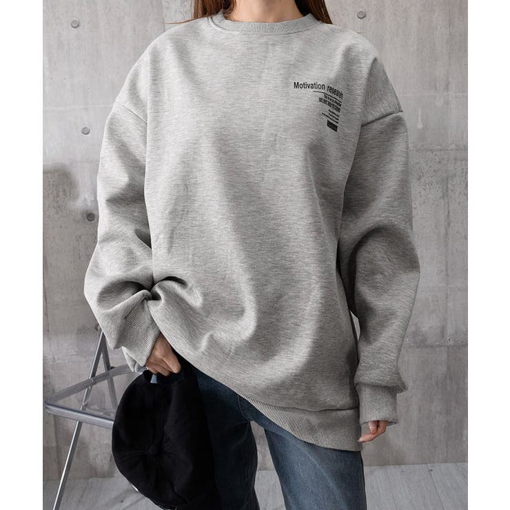 裏起毛スウェット 暖かいビッグトレーナー | Miniministore | 詳細画像14 