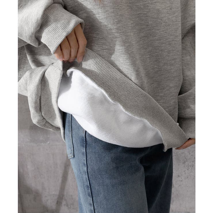 裏起毛スウェット 暖かいビッグトレーナー | Miniministore | 詳細画像17 