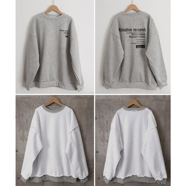 裏起毛スウェット 暖かいビッグトレーナー | Miniministore | 詳細画像20 