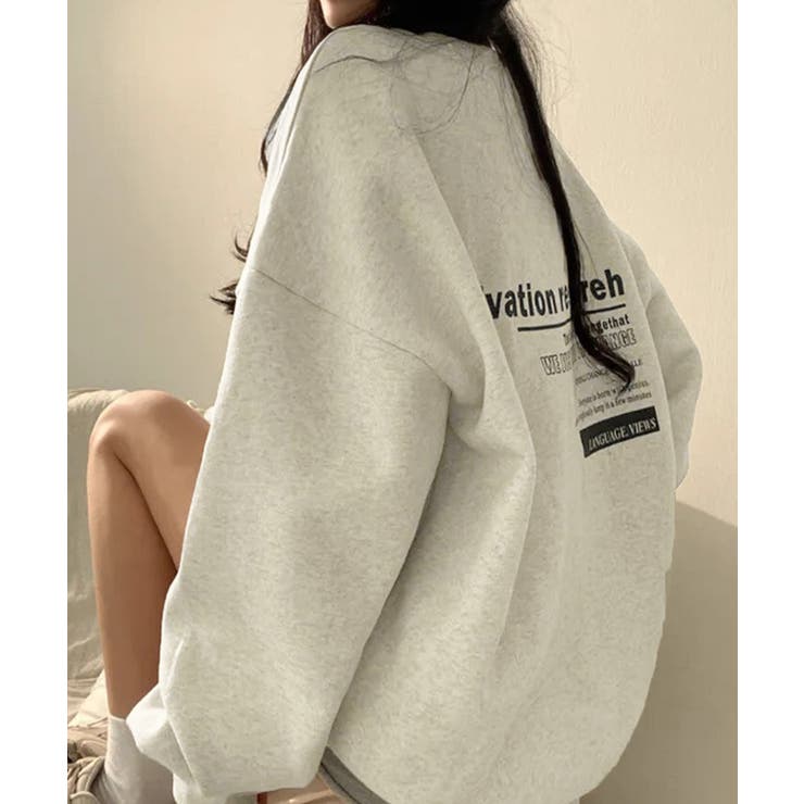 裏起毛スウェット 暖かいビッグトレーナー | Miniministore | 詳細画像6 