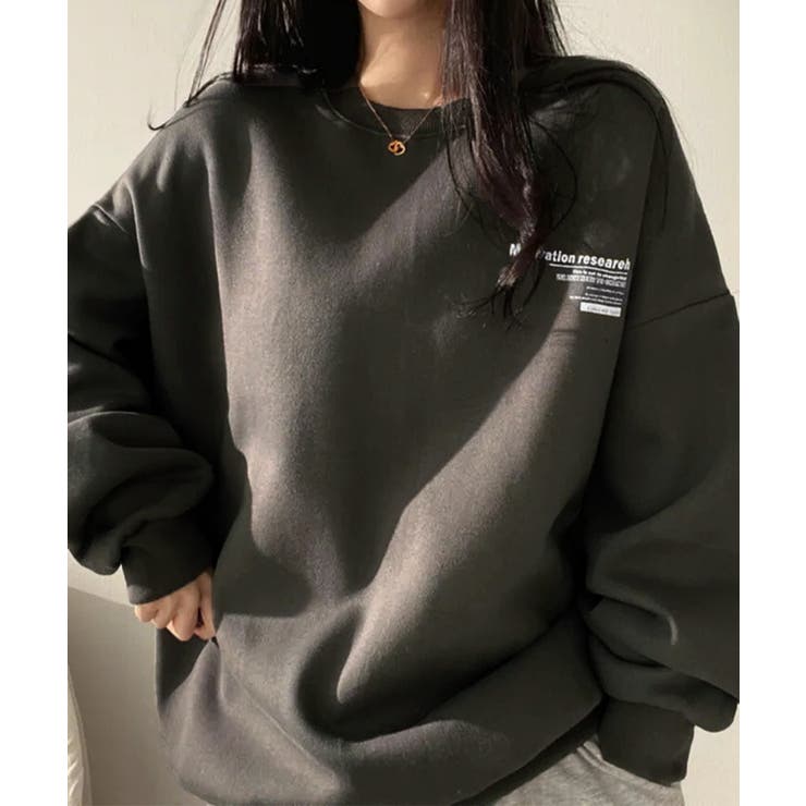 裏起毛スウェット 暖かいビッグトレーナー | Miniministore | 詳細画像9 