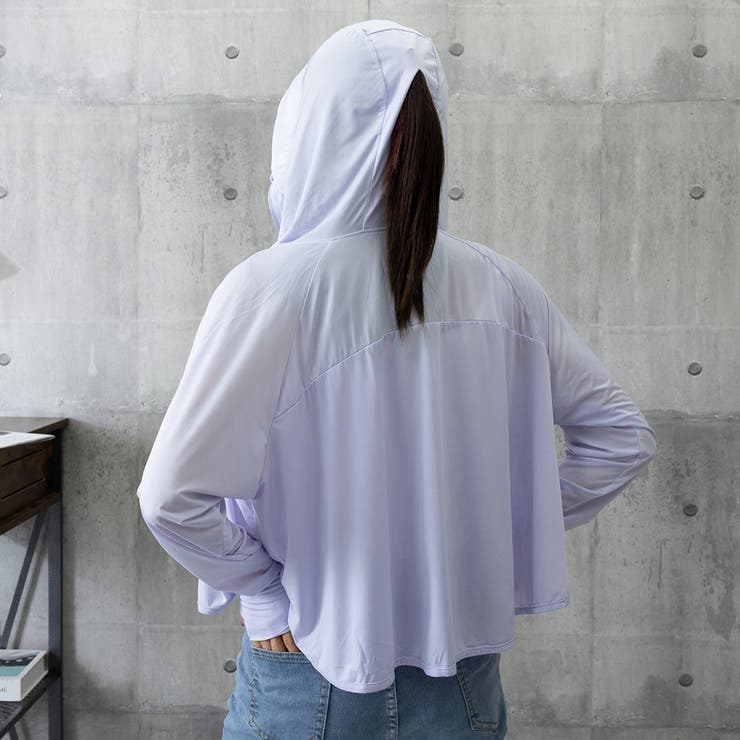 Yori UVメッシュボレロ 白 ラッシュガード 日焼け止めパーカー 薄手