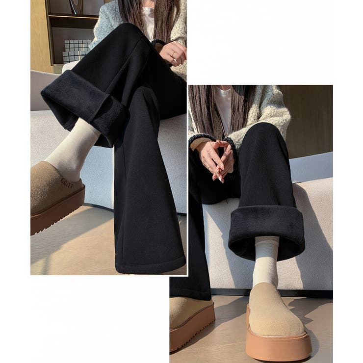 スウェットパンツ 裏起毛フレアパンツ美脚 | Miniministore | 詳細画像7 