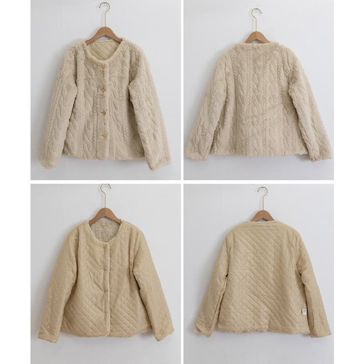 ノーカラーファージャケットゴールドボタン | Miniministore | 詳細画像14 