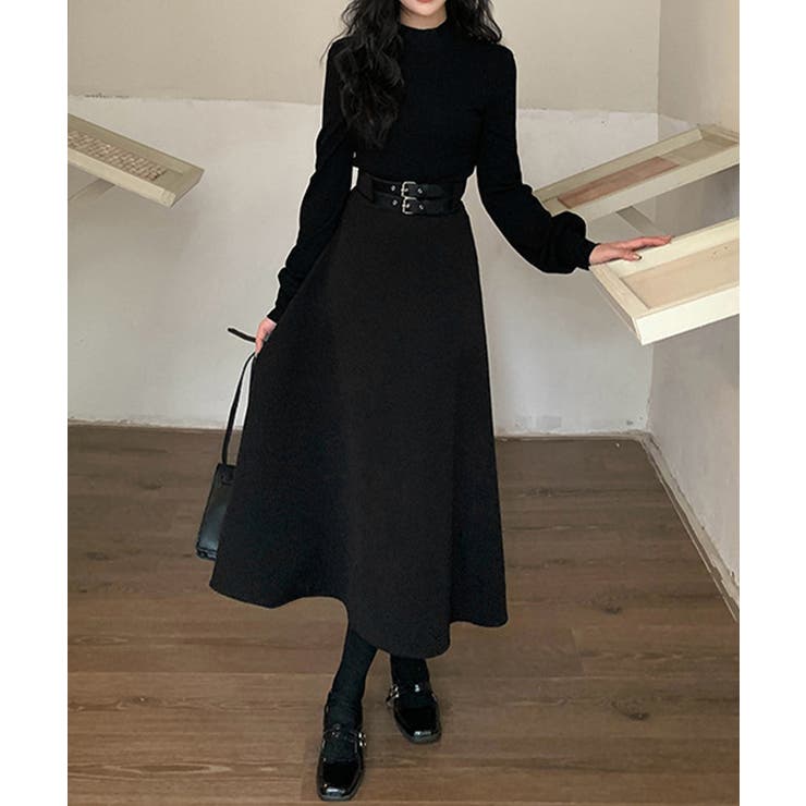 ベルト飾りロングワンピースウエストマーク | Miniministore | 詳細画像10 