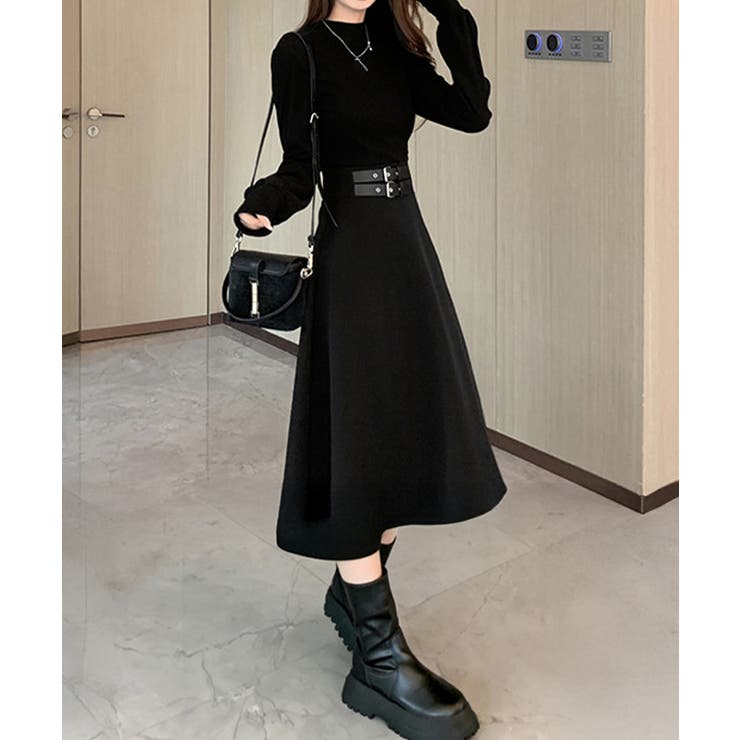 ベルト飾りロングワンピースウエストマーク | Miniministore | 詳細画像11 