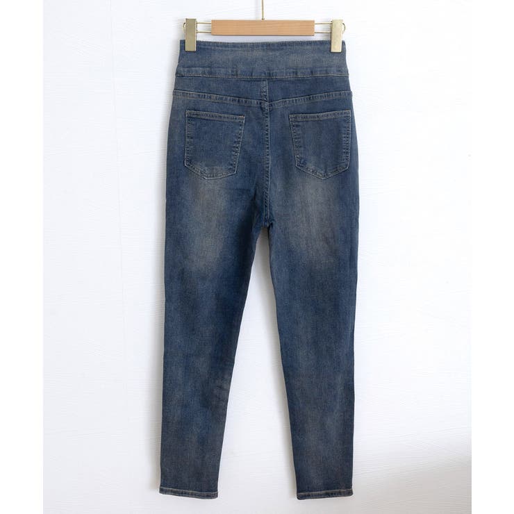 ベルトデザイン スキニーデニムパンツ美脚 | Miniministore | 詳細画像26 