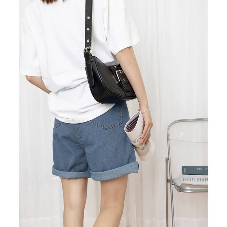 ウエスト調節可能デニムショートパンツ美脚 | Miniministore | 詳細画像18 