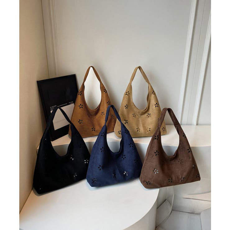 花柄カットスエード調トートバッグポーチ付 | Miniministore | 詳細画像13 