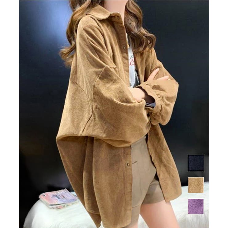 コーデュロイシャツ レディース長袖シャツ | Miniministore | 詳細画像1 