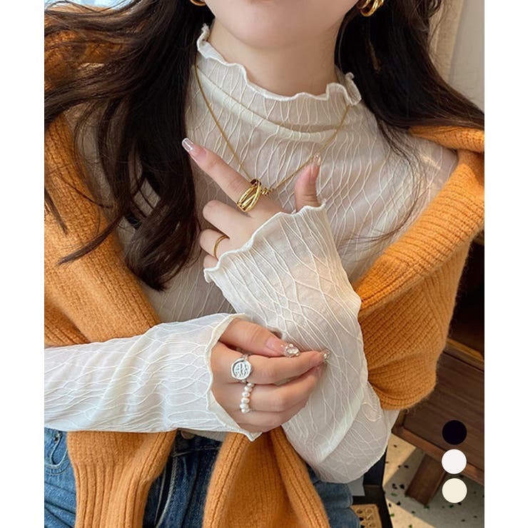 シースルートップス メロウフリルブラウス | Miniministore | 詳細画像1 