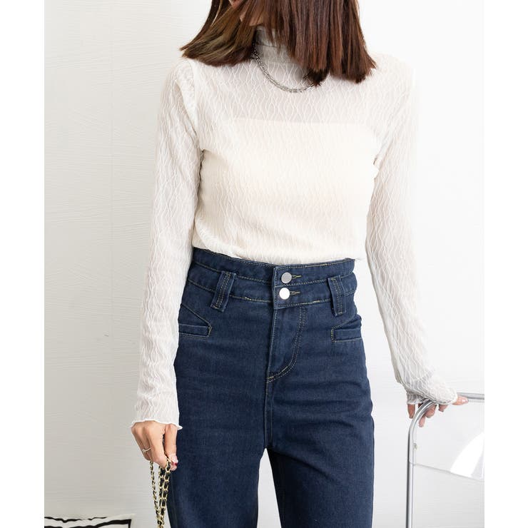 シースルートップス メロウフリルブラウス | Miniministore | 詳細画像13 