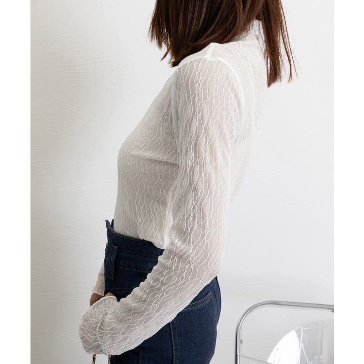 シースルートップス メロウフリルブラウス | Miniministore | 詳細画像14 