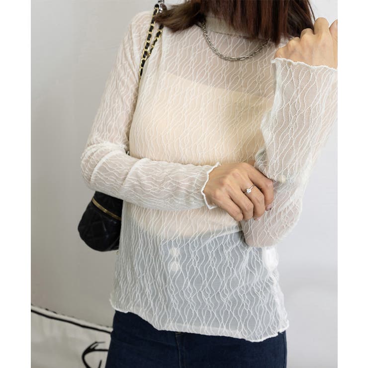 シースルートップス メロウフリルブラウス | Miniministore | 詳細画像16 