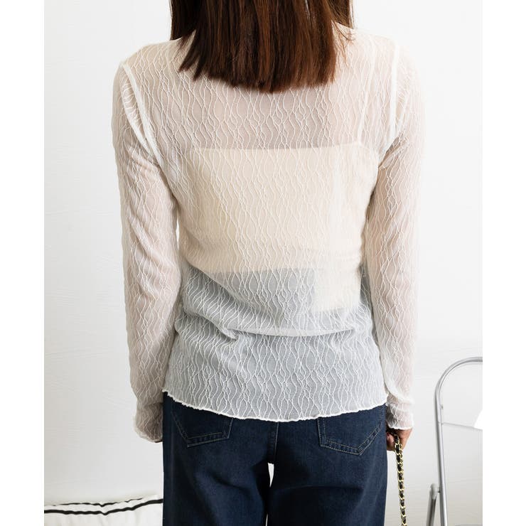 シースルートップス メロウフリルブラウス | Miniministore | 詳細画像18 