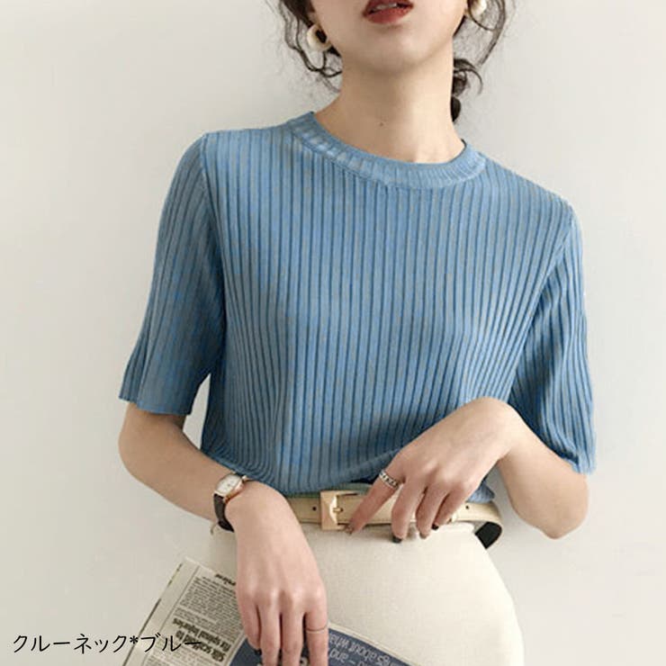5分袖リブニット夏服トップス レディース | Miniministore | 詳細画像6 