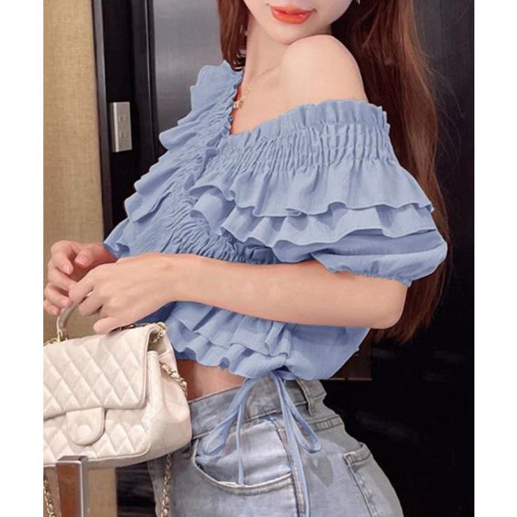 フリルブラウス シャーリングブラウス半袖 | Miniministore | 詳細画像10