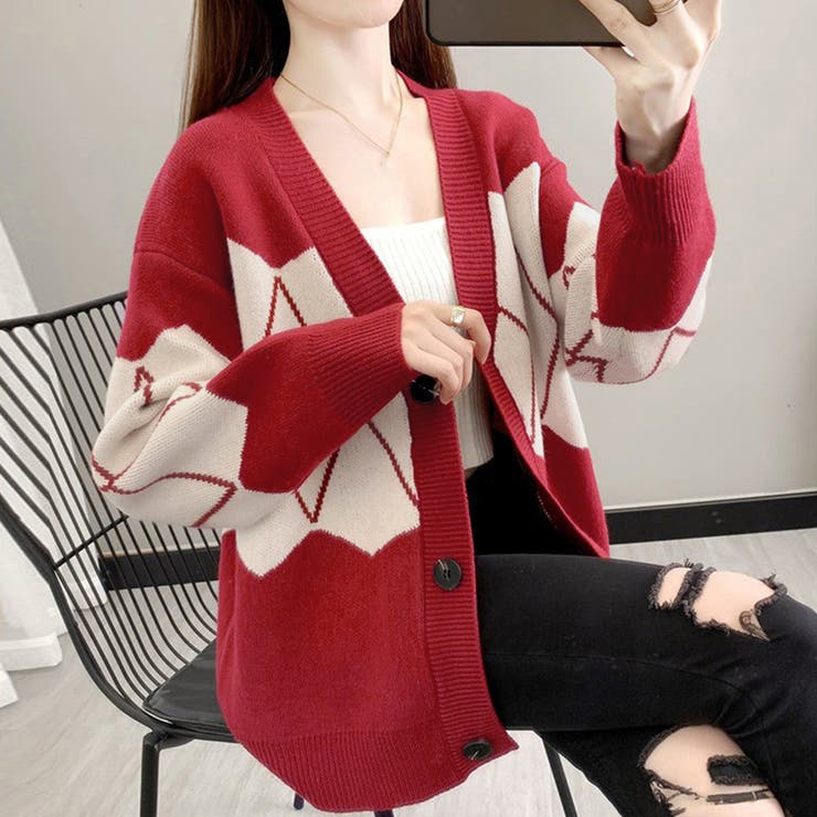 ニットカーディガン レトロ体型カバー秋冬 | Miniministore | 詳細画像10 