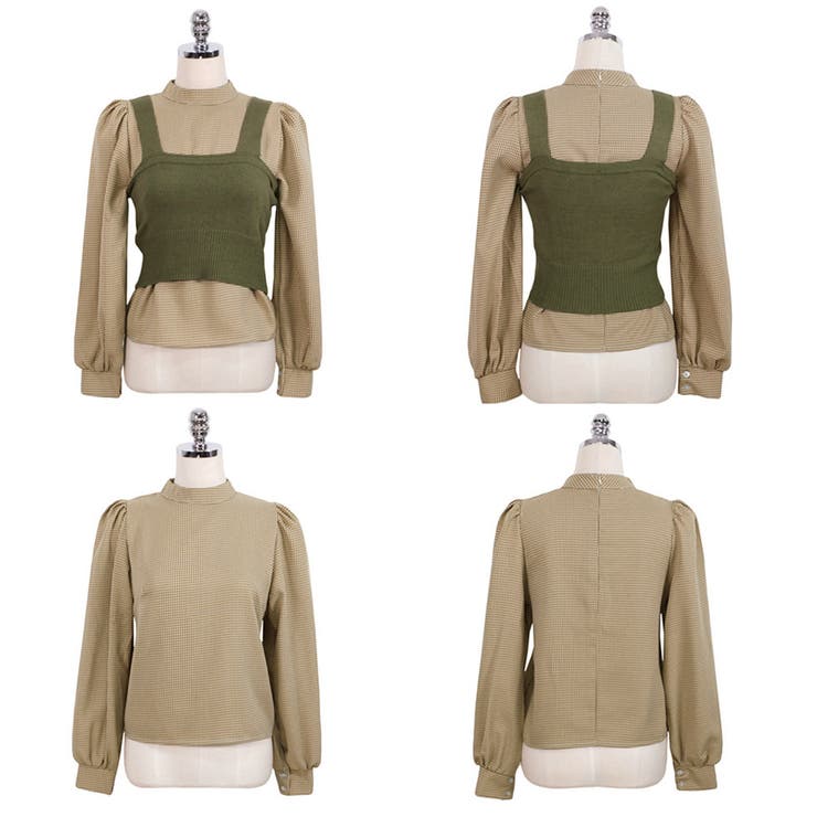 ニットキャミソール ブラウス2点セット レディース | Miniministore | 詳細画像3 