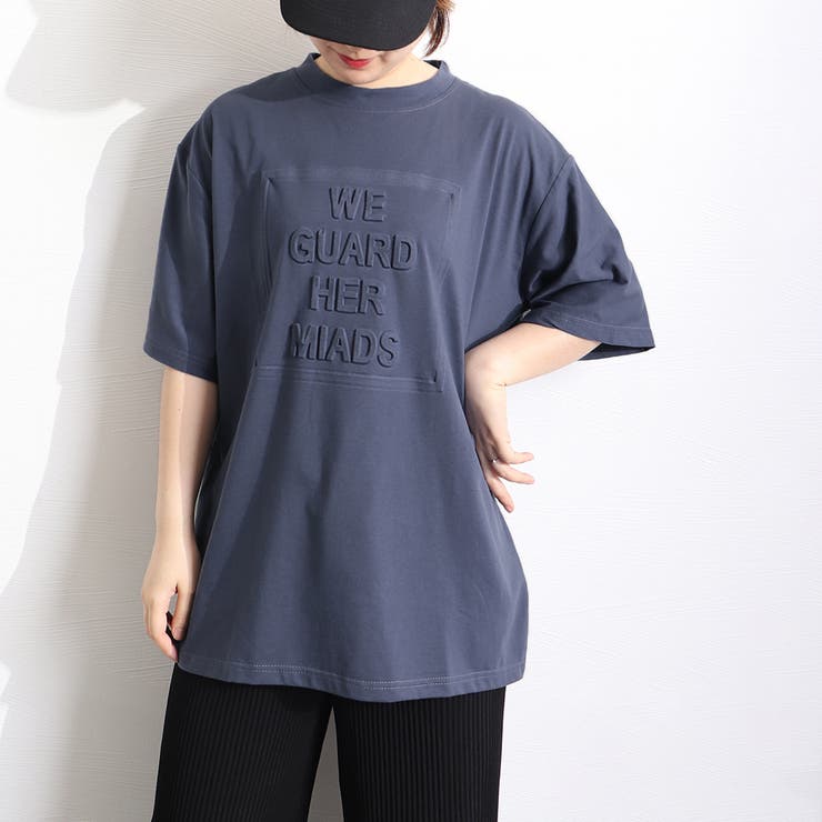 立体ロゴtシャツ 韓国チュニックロンT | Miniministore | 詳細画像32 