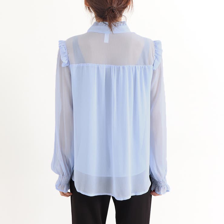 リボンタイブラウス 春夏 シアートップス | Miniministore | 詳細画像13 