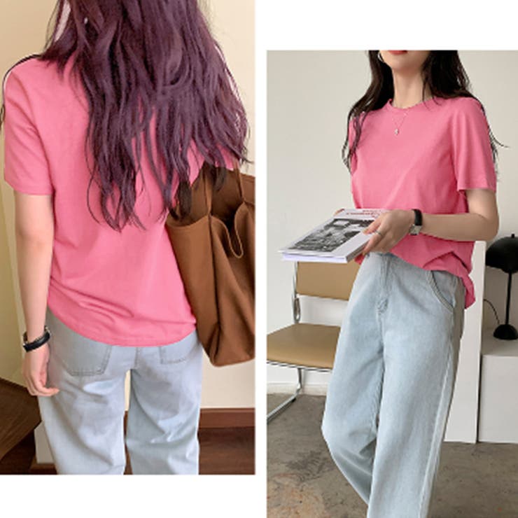 カラーTシャツ レディース 無地tシャツ[品番：II000008732