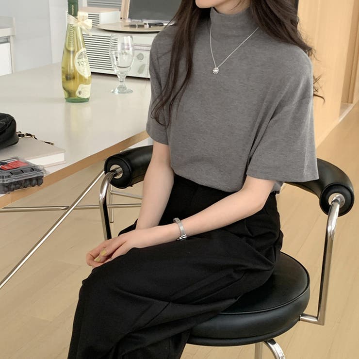 ハイネック半袖tシャツ レディース 薄手[品番：II000010307