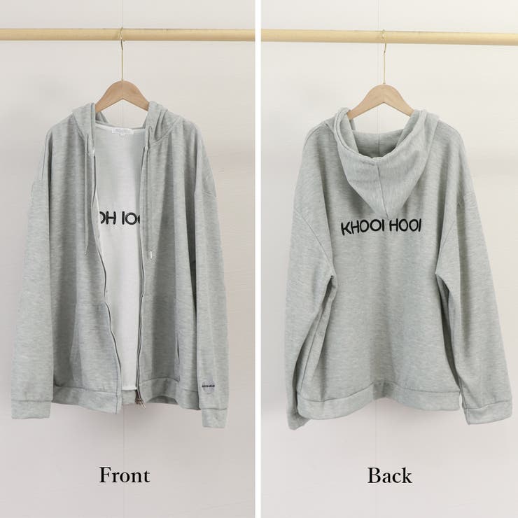 ジップアップパーカーレディーススウェット | Miniministore | 詳細画像3 